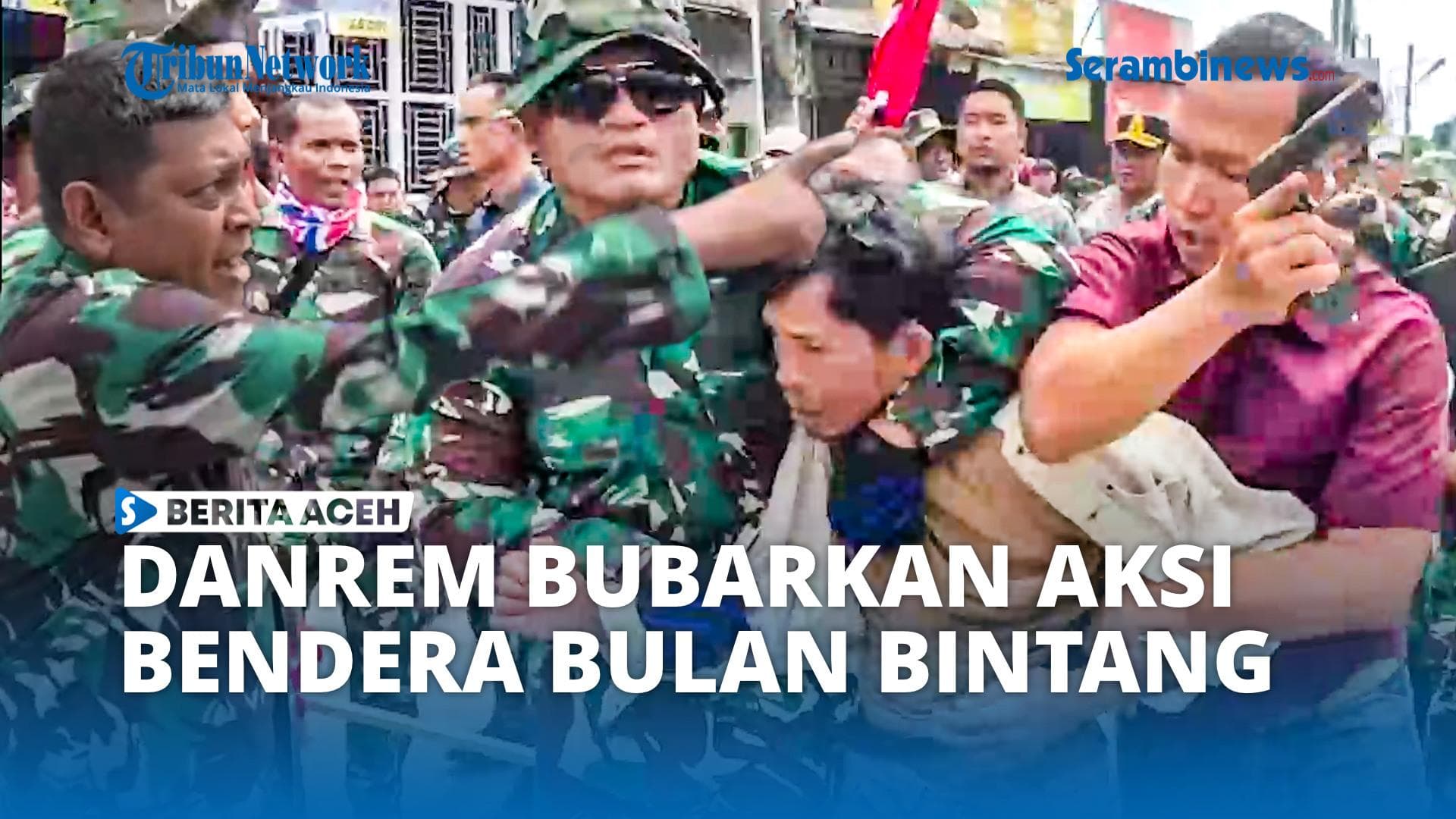 VIDEO - Danrem 011/Lilawangsa Bubarkan Aksi Pengibaran Bendera Bulan Bintang di Lhokseumawe