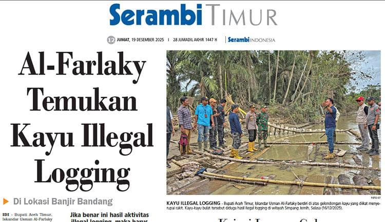 Al-Farlaky Temukan Kayu illegal logging Di Lokasi Banjir Bandang