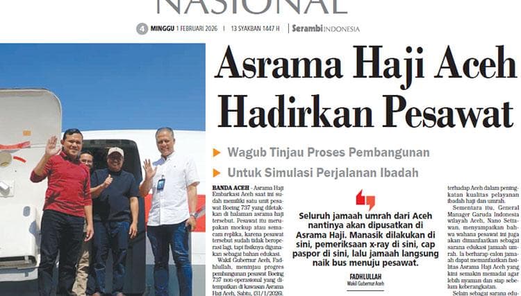 Asrama Haji Aceh Hadirkan Pesawat Simulasi, Wakil Gubernur Tinjau