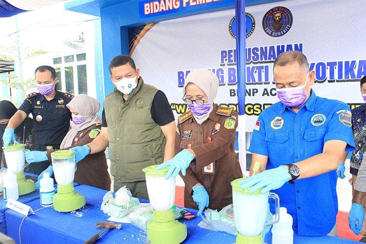 BNNP Aceh Musnahkan 4,9 Kg Sabu dari Bireuen, Warga Diharap Tetap Waspada