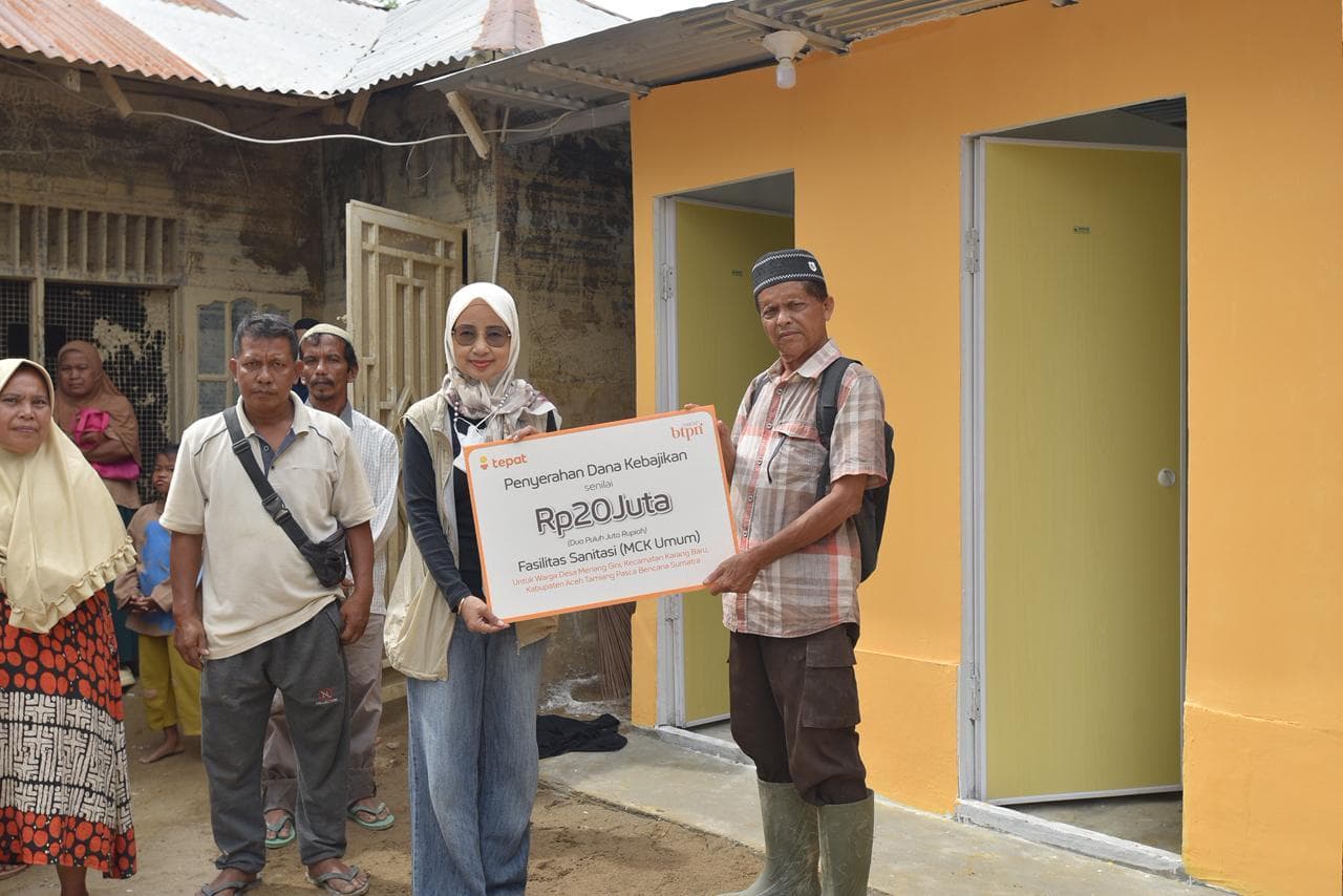 BTPN Syariah Bangun MCK Umum untuk Korban Banjir Aceh Tamiang
