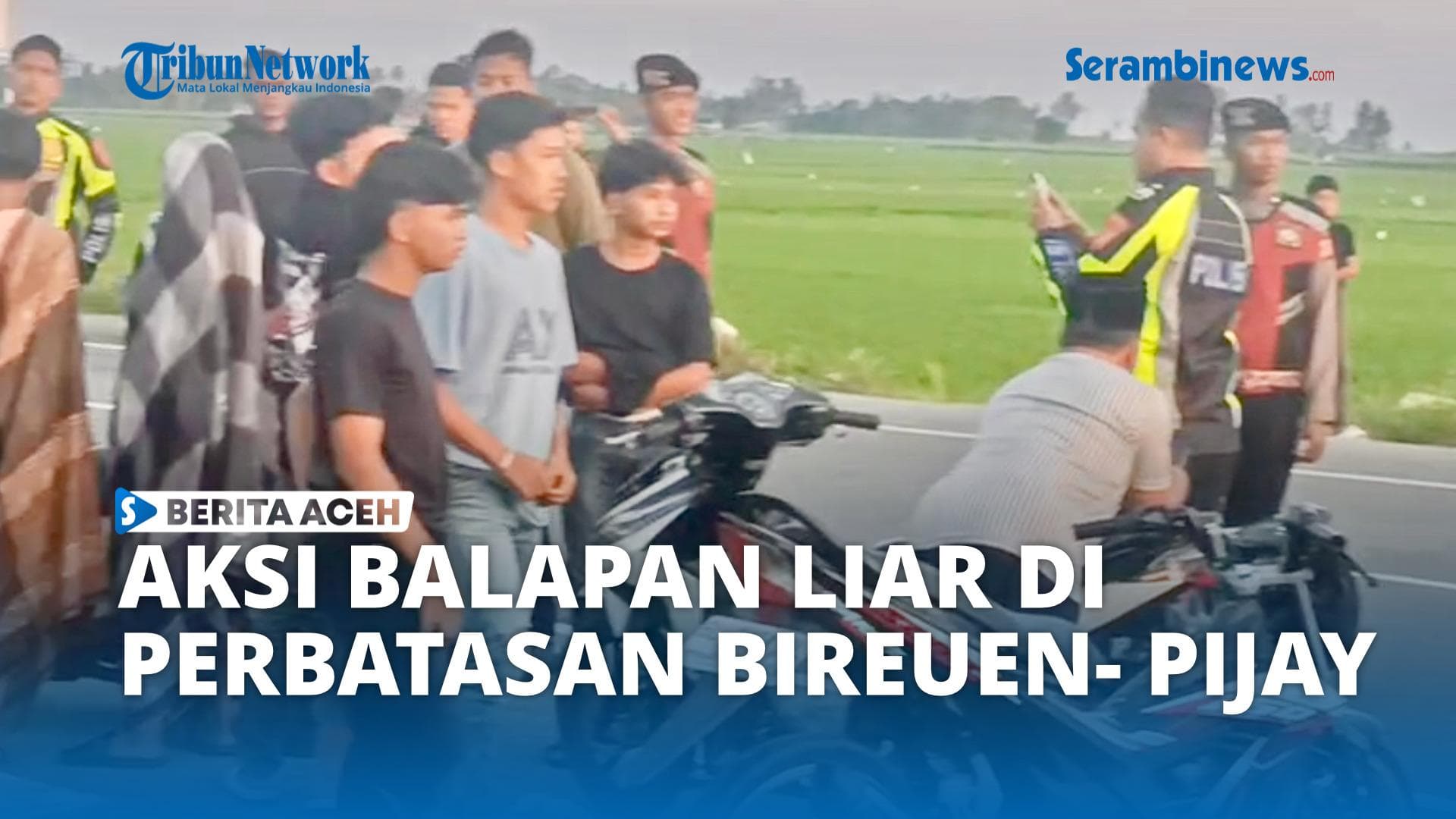 Patroli Gabungan Bubarkan Balap Liar di Perbatasan Bireuen-Pidie Jaya