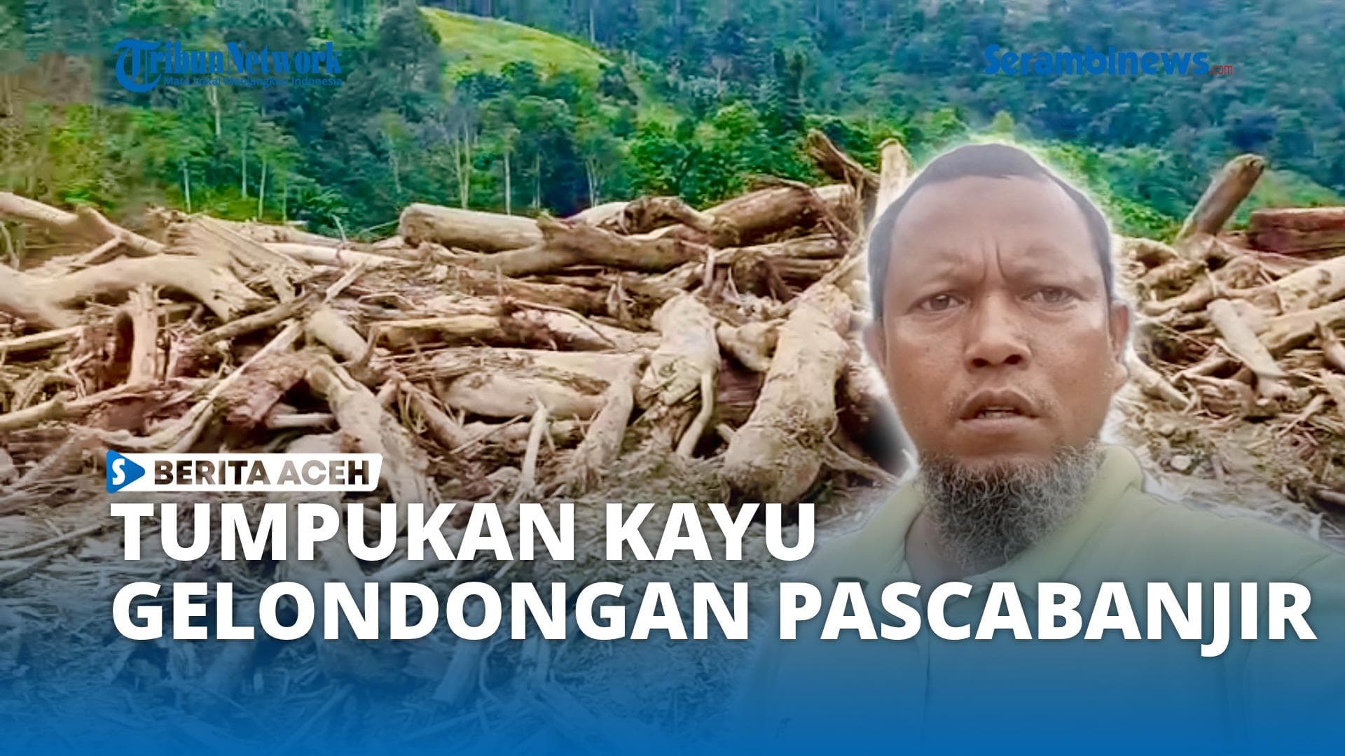 VIDEO - Kayu Gelondongan Mengunung Pascabanjir Bandang Aceh Tenggara