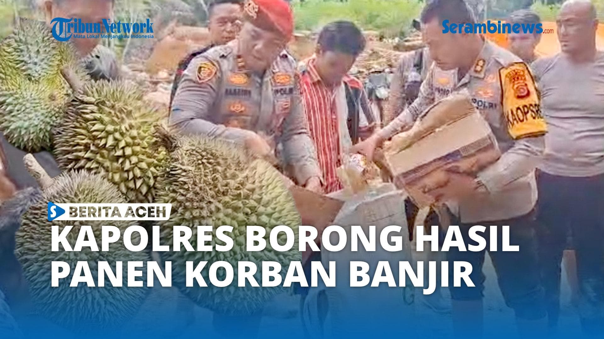 VIDEO - Kapolres Gayo Lues Borong Hasil Panen Korban Banjir Bandang Pining