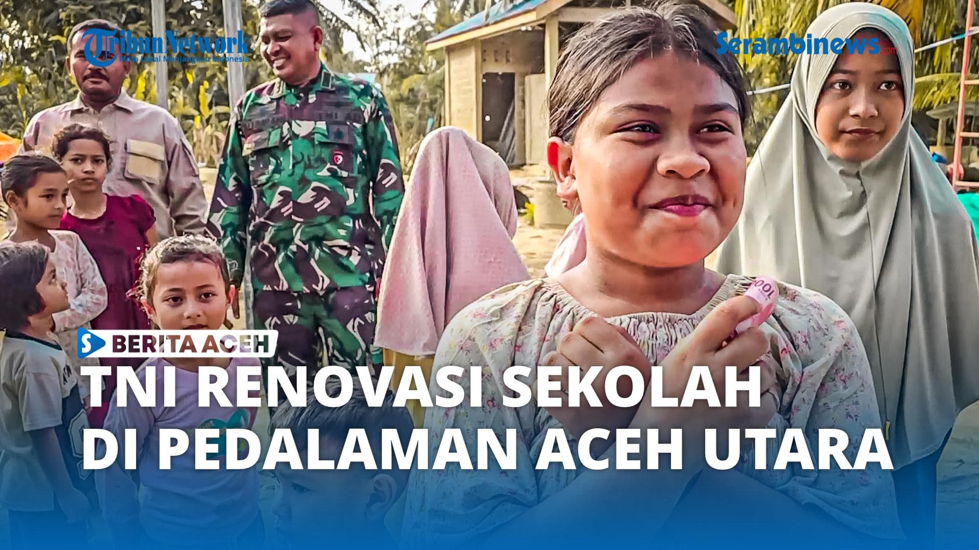 TNI Renovasi Sekolah di Aceh Utara untuk Anak Korban Banjir Bandang
