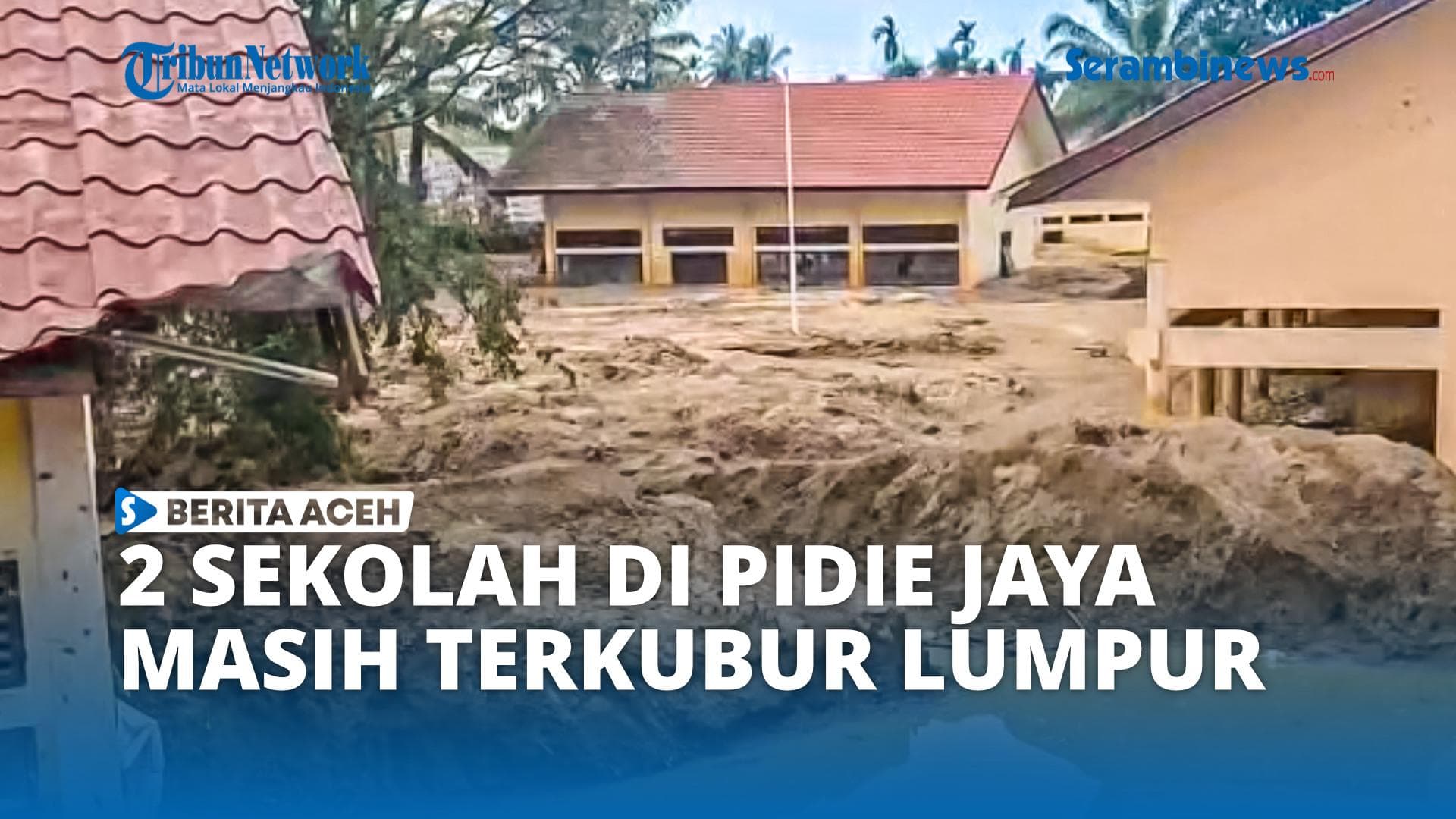 Dua Sekolah di Pidie Jaya Masih Terkubur Lumpur Banjir, Belajar di Tenda Darurat