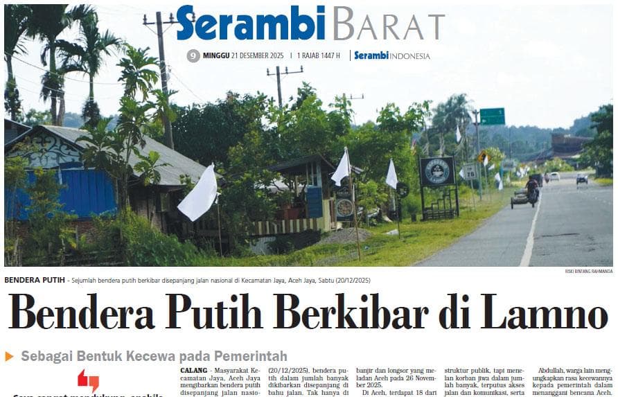 Bendera Putih Berkibar di Lamno Sebagai Bentuk Kecewa pada Pemerintah