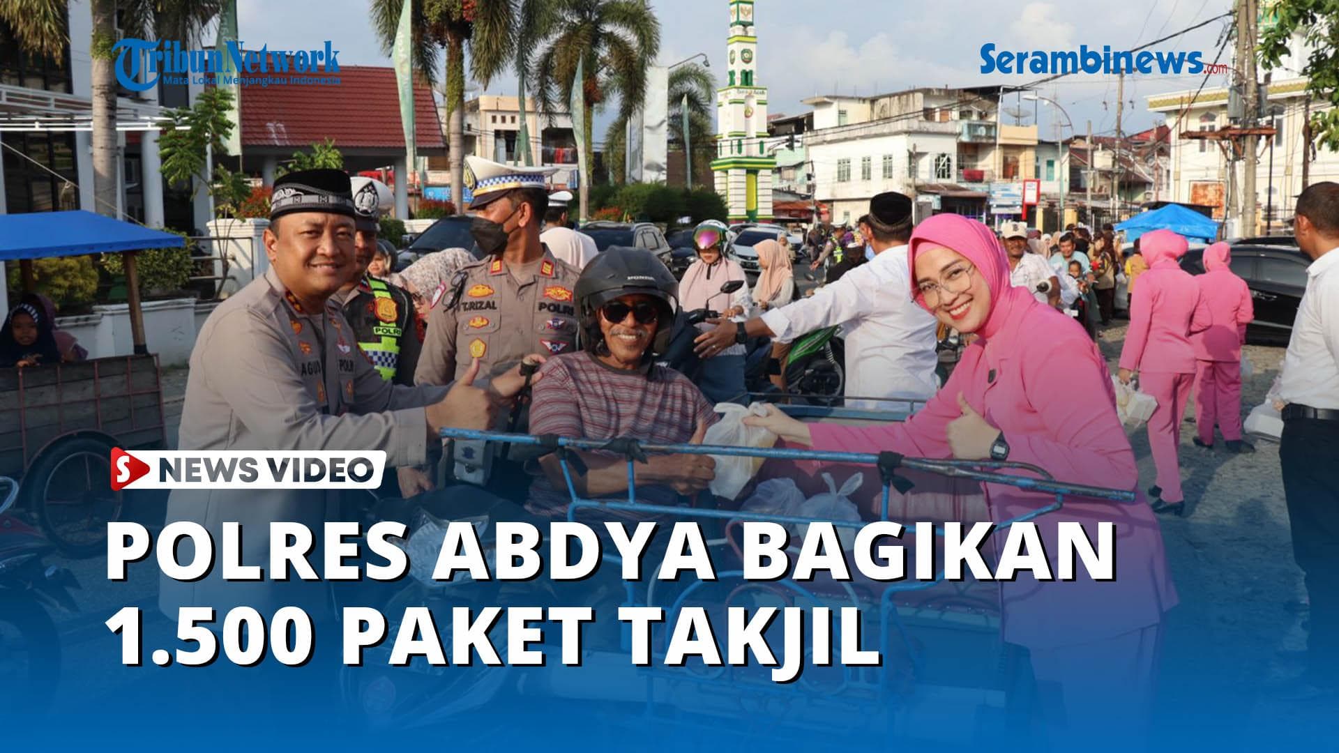 Polres Abdya Bagikan 1.500 Paket Takjil di Blangpidie, Edukasi Tertib Lalu Lintas