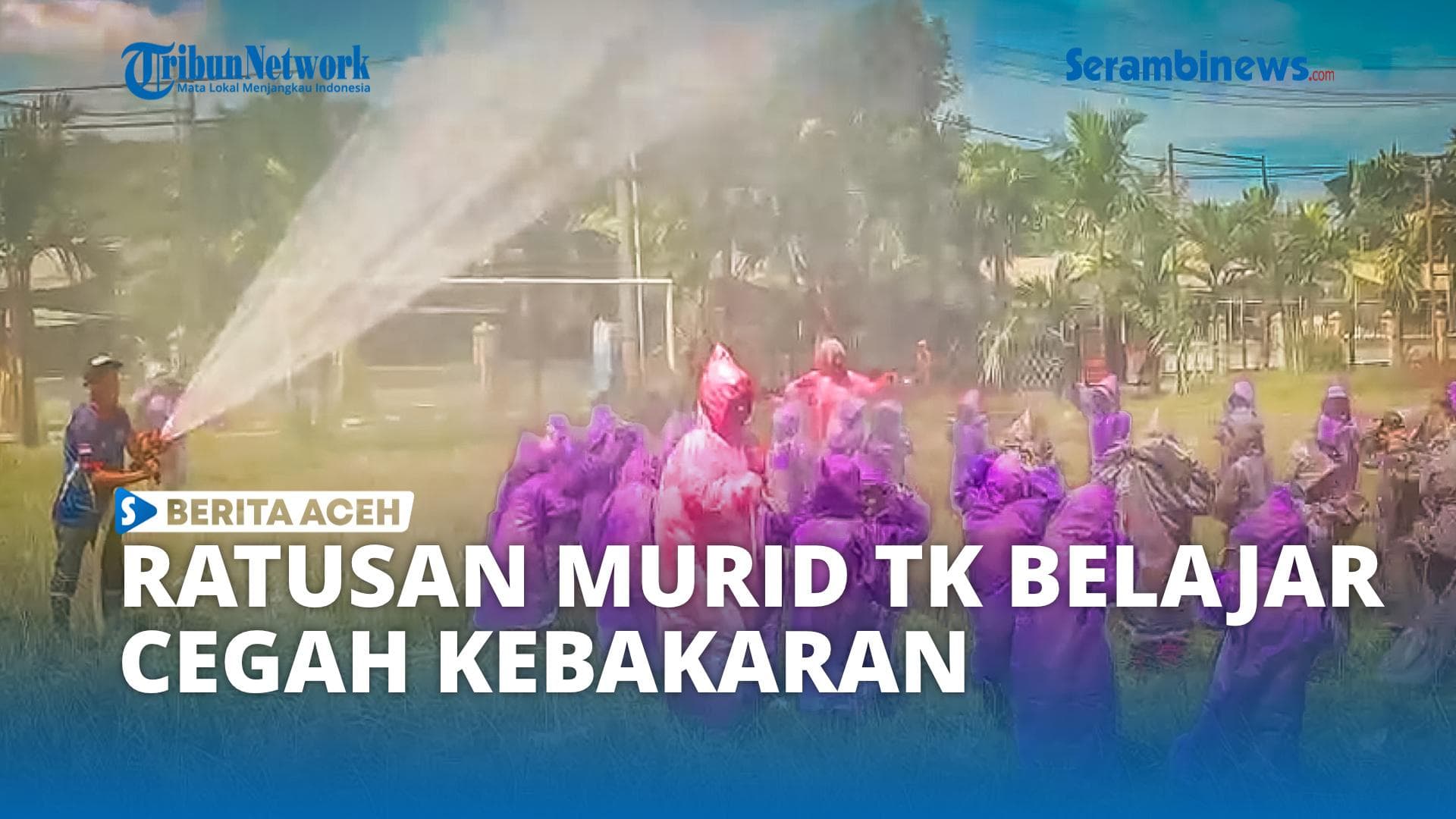 Ratusan Murid TK Bireuen Belajar Cegah Kebakaran di Markas Damkar