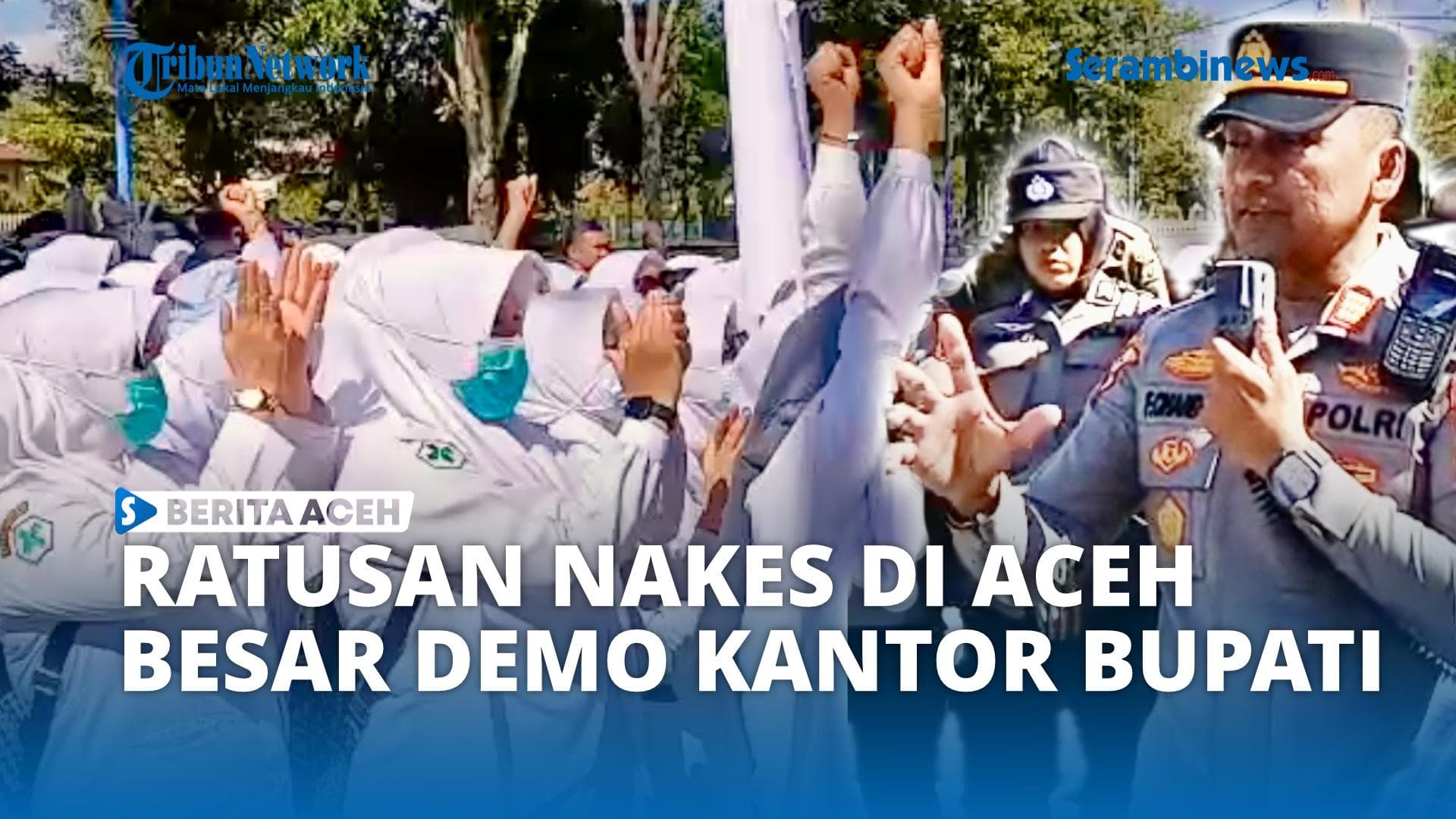 Ratusan Tenaga Kesehatan Aceh Besar Unjuk Rasa Tuntut Perpanjangan Kontrak