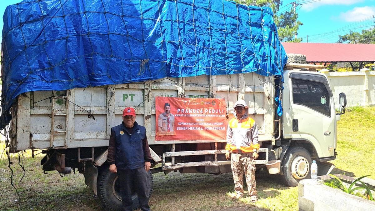 Pramuka Aceh Salurkan 30 Ton Bantuan untuk Korban Banjir di Bener Meriah