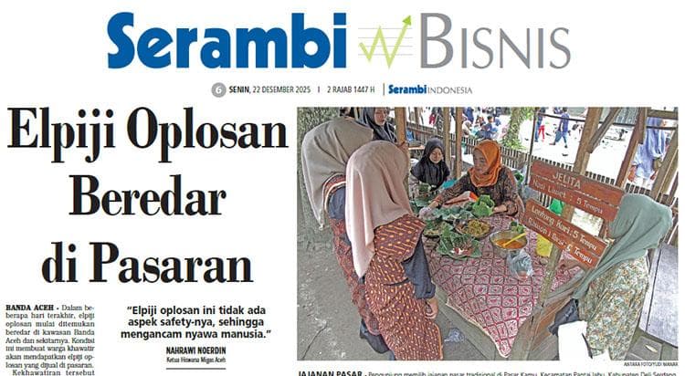 Elpiji Oplosan Beredar di Pasaran Banda Aceh dan Sekitar