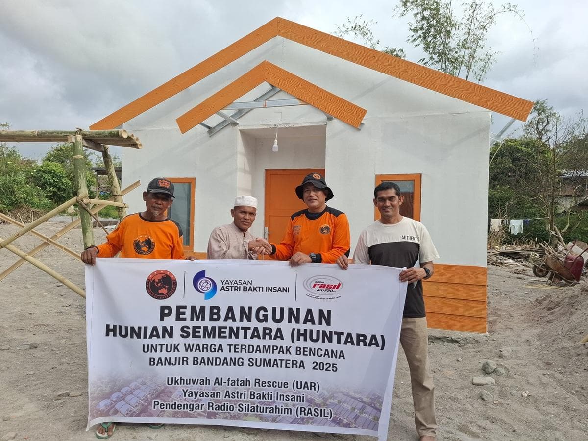 UAR Bangun 8 Huntara untuk Korban Bencana di Aceh Tamiang dan Bener Meriah