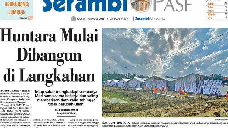 Huntara Mulai Dibangun di Langkahan Aceh Utara untuk 348 KK Sebelum Ramadhan