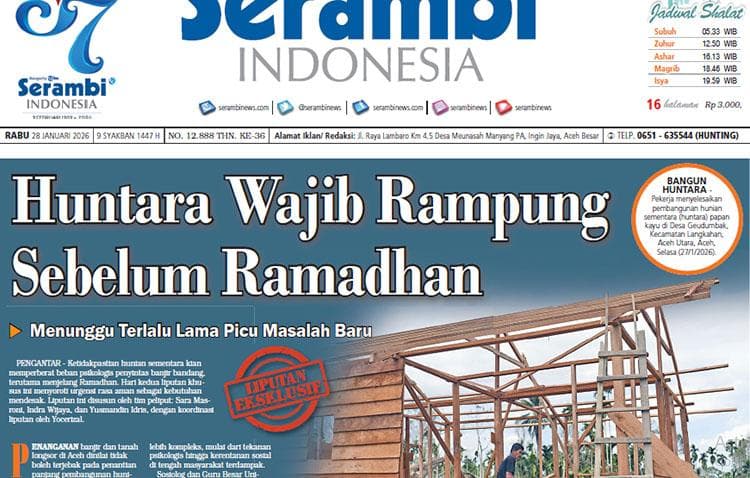 Huntara Wajib Rampung Sebelum Ramadhan, Menunggu Terlalu Lama Picu Masalah Baru