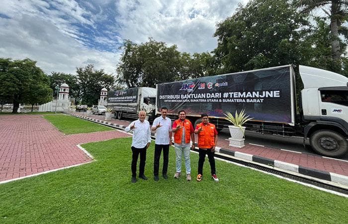 JNE Salurkan Bantuan Bencana Banjir di Aceh, Logistik akan Didistribusikan ke Daerah Terdampak