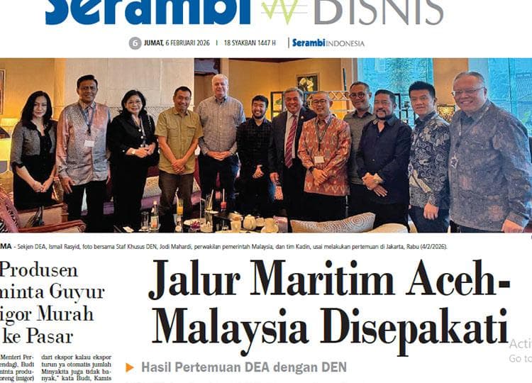 DEA & DEN Sepakati Jalur Maritim Aceh-Malaysia, Port Klang Jadi Pintu Ekspor Kopi & Rotan