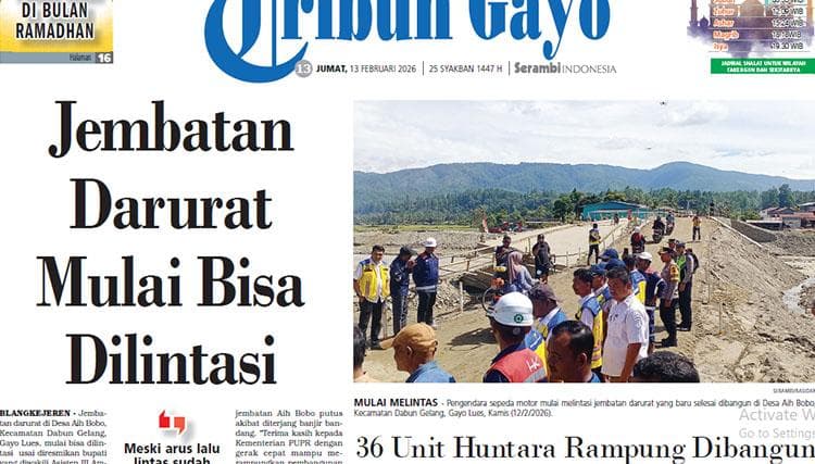 Jembatan Darurat Aih Bobo Bisa Dilintasi, Akses Kesehatan dan Logistik Kembali Normal