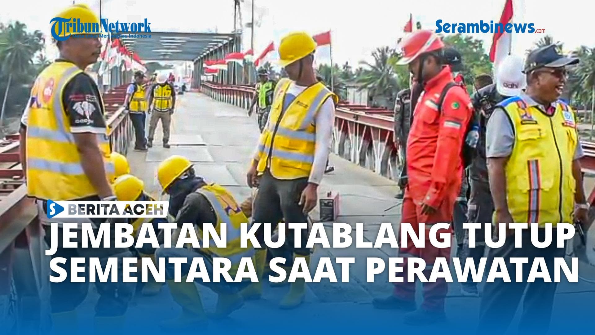 Jembatan Krueng Tingkeum Bireuen Ditutup Sementara untuk Perbaikan