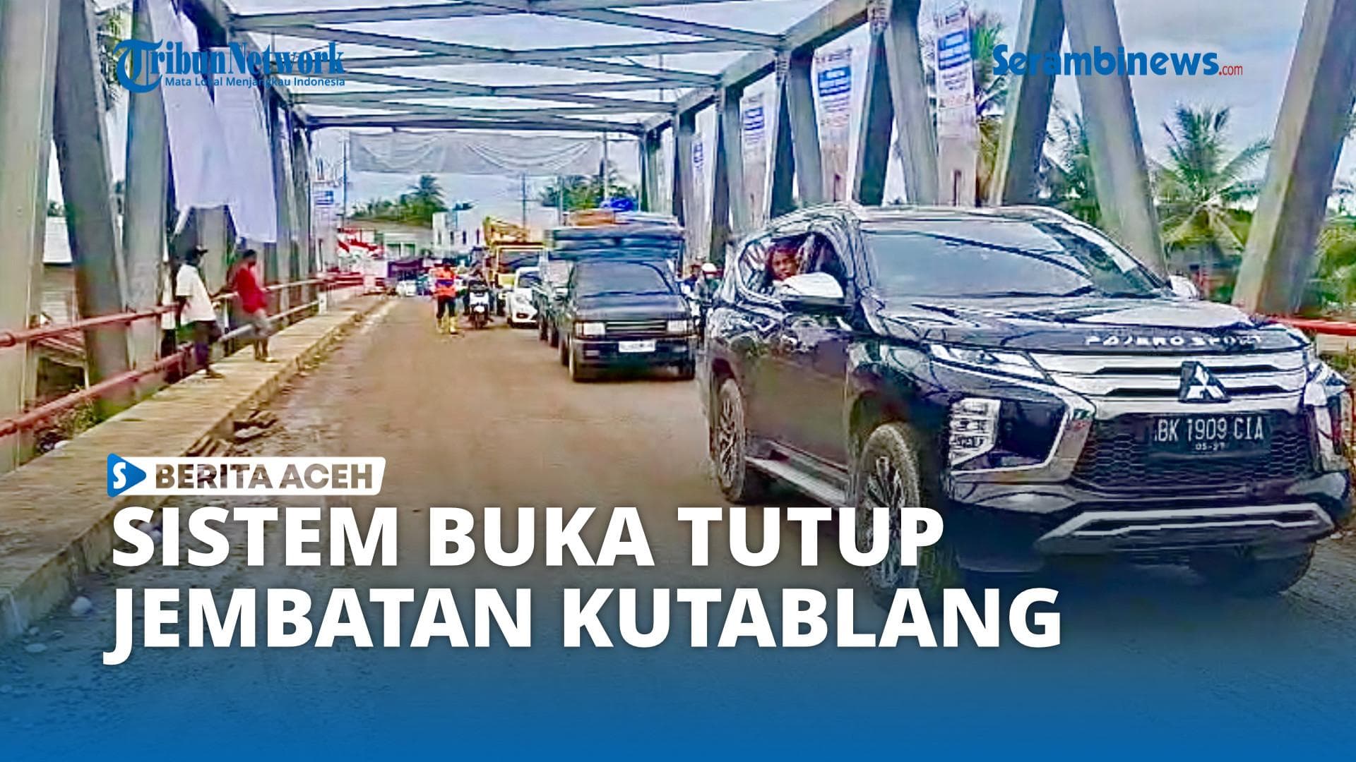 VIDEO - Sistem Buka Tutup Diterapkan di Jembatan Kutablang Bireuen, Pengendara Diminta Bersabar