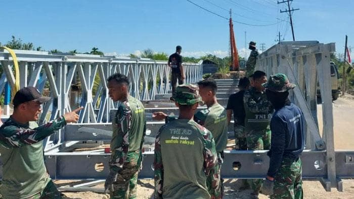 Jembatan Bailey Singkil Dikebut, Arus Kendaraan Terus Berjalan