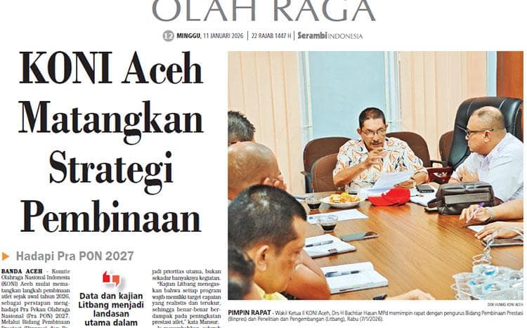 KONI Aceh Matangkan Strategi Pembinaan Atlet Menuju Pra PON 2027