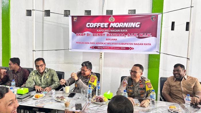 Kapolres Nagan Raya dan Advokat Perkuat Sinergi Penegakan Hukum