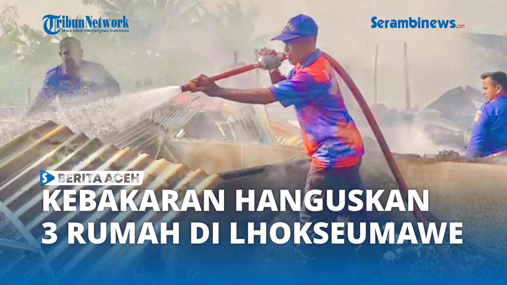Tiga Rumah Warga Lhokseumawe Terbakar, Kerugian Rp150 Juta Diderita