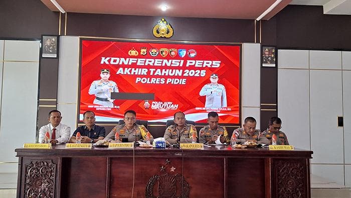 Polres Pidie Ungkap 325 Kasus 2025: 54 Meninggal di Jalan, 62 Narkoba