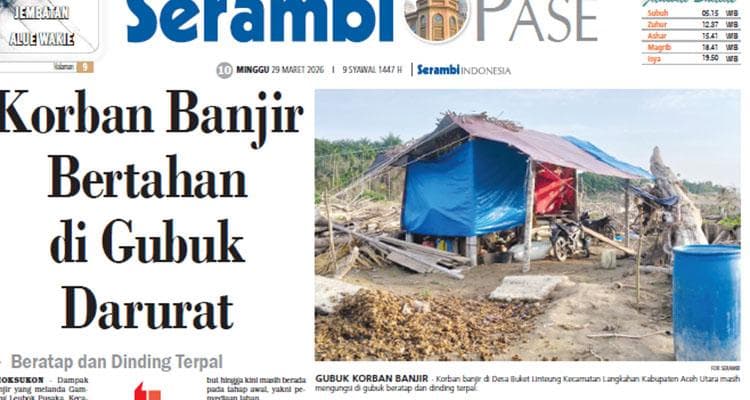 Ratusan KK di Aceh Utara Bertahan di Gubuk Terpal Pasca Banjir