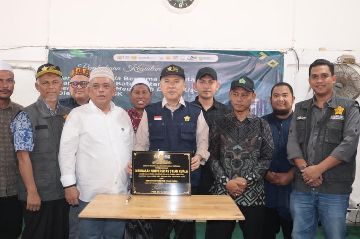 USK Bangun Meunasah di Pidie Jaya, Berikan Alat Produksi untuk Penyintas Banjir