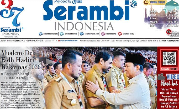 Mualem-Dek Fadh Hadiri Rakornas 2026, Perkuat Sinergi Pusat-Daerah