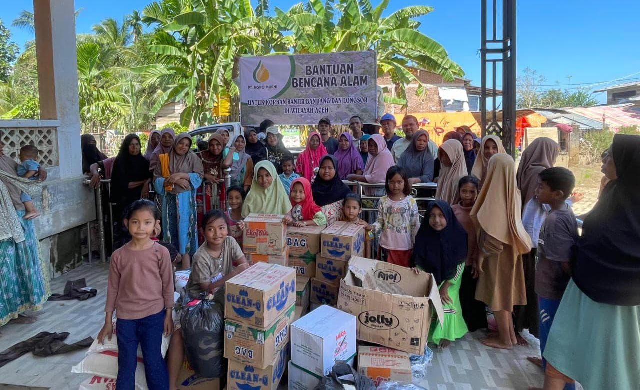 PT Agro Murni Salurkan Bantuan untuk Korban Banjir dan Longsor di Lhokseumawe dan Aceh Utara