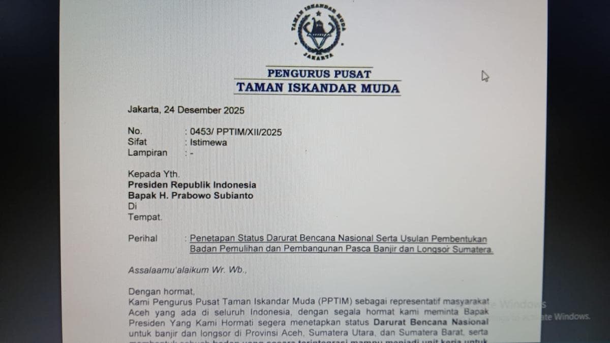 PPTIM Usul Bentuk Badan Pemulihan danamp; Pembangunan Pascabencana, Desak Tetapkan Status Darurat Nasional