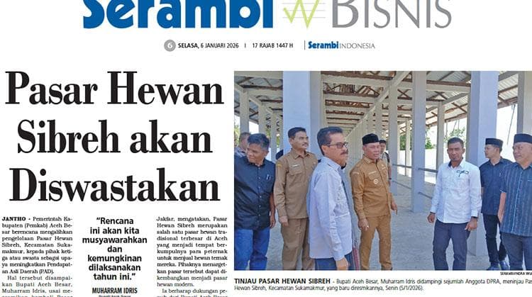 Pasar Hewan Sibreh Aceh Besar Akan Diswastakan untuk Tingkatkan PAD