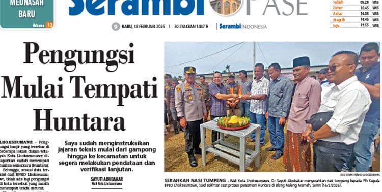 Pengungsi Banjir Lhokseumawe Pindah ke Huntara, 67 Unit Diserahkan