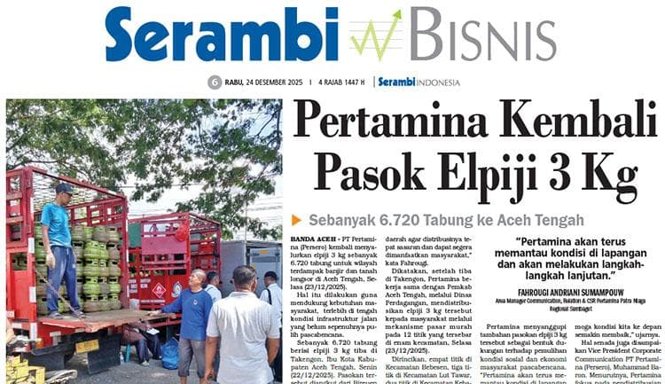 Pertamina Kembali Pasok Elpiji 3 Kg Sebanyak 6.720 Tabung ke Aceh Tengah
