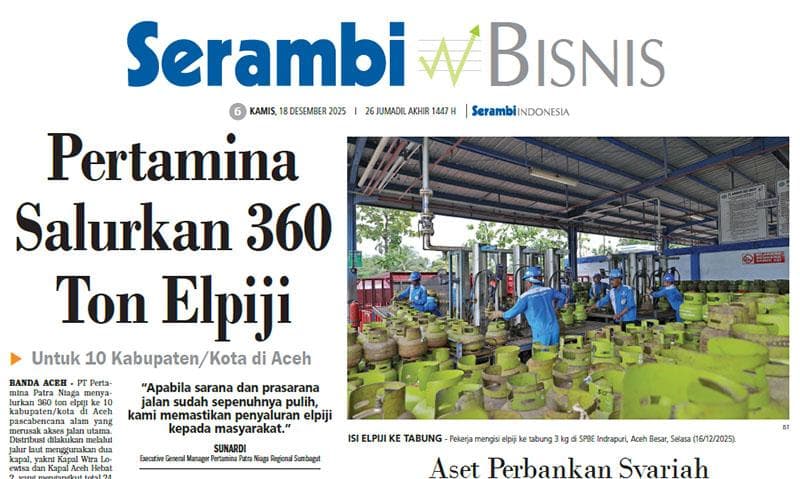 Pertamina Salurkan 360 Ton Elpiji Untuk 10 Kabupaten/Kota di Aceh