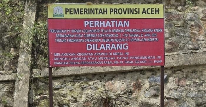 Pemerintah Aceh Segel PT HAI, Ancam Cabut Izin Usaha di Gayo Lues