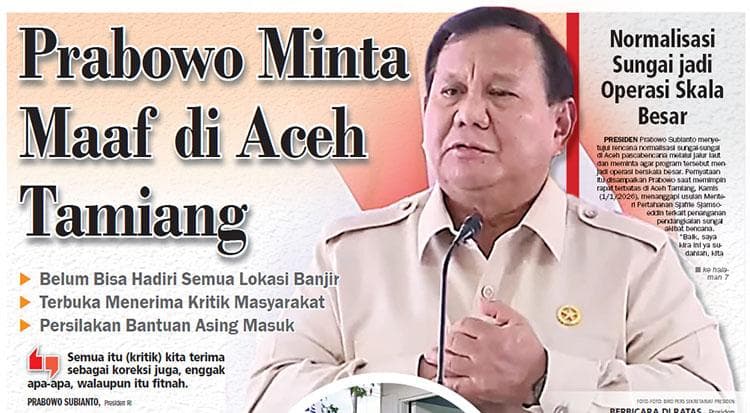 Prabowo Minta Maaf ke Warga Aceh Tamiang, Janji Datangi Daerah Terparah