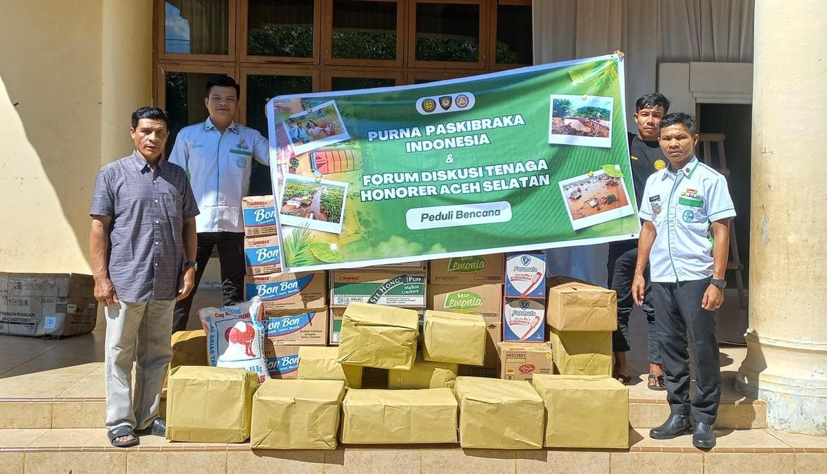 Purna Paskibraka Aceh Selatan Bantuan Korban Banjir Pidie Jaya