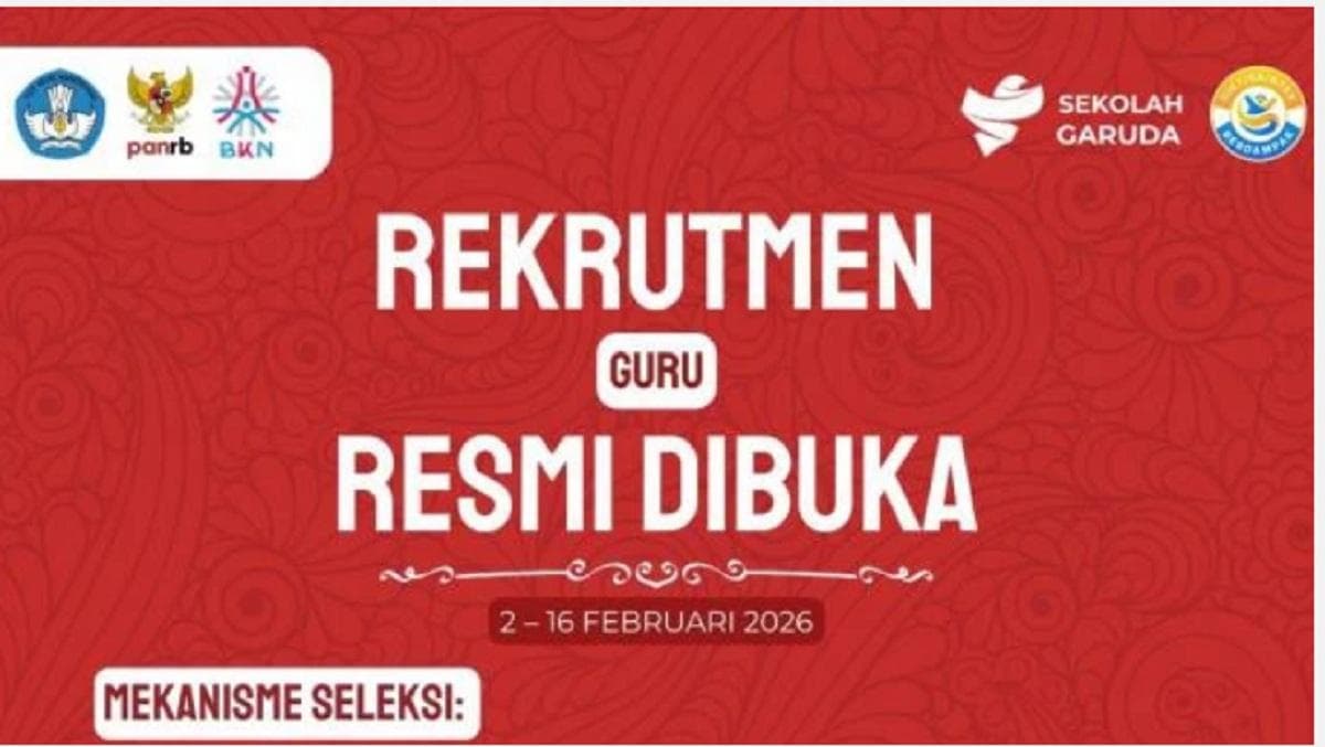 Pendaftaran Guru SMA Garuda Baru 2026 Dibuka, Ini Syaratnya untuk Aceh