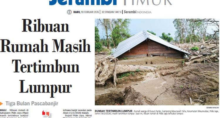 Ribuan Rumah di Pidie Jaya Masih Tertimbun Lumpur Tiga Bulan Pascabanjir