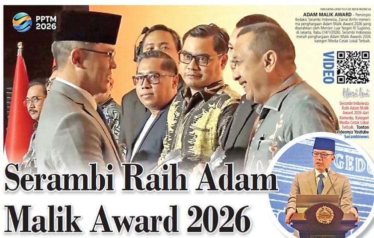 Serambi Raih Adam Malik Award 2026, Media Cetak Lokal Terbaik dari Aceh