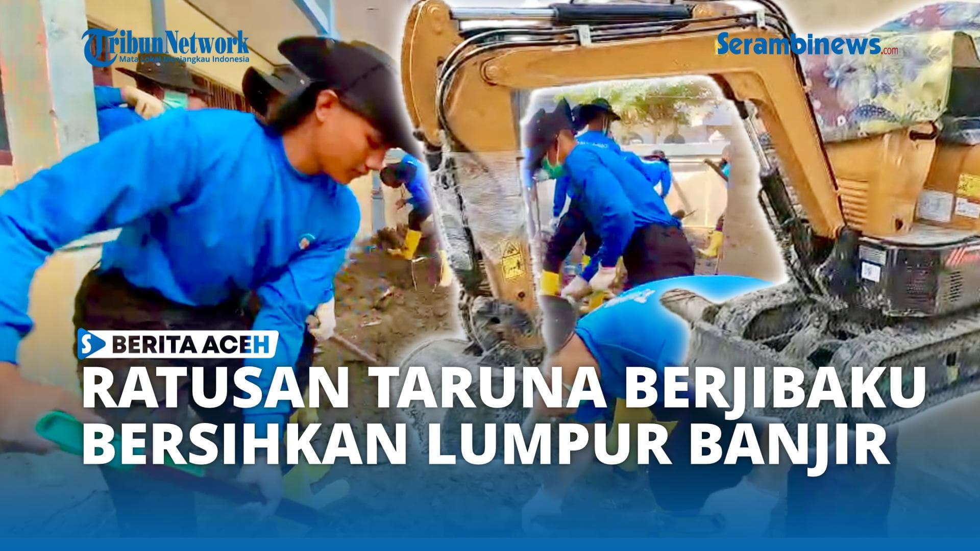 Ratusan Taruna KKP Bersihkan Lumpur Pasca Banjir di Bireuen, Aceh