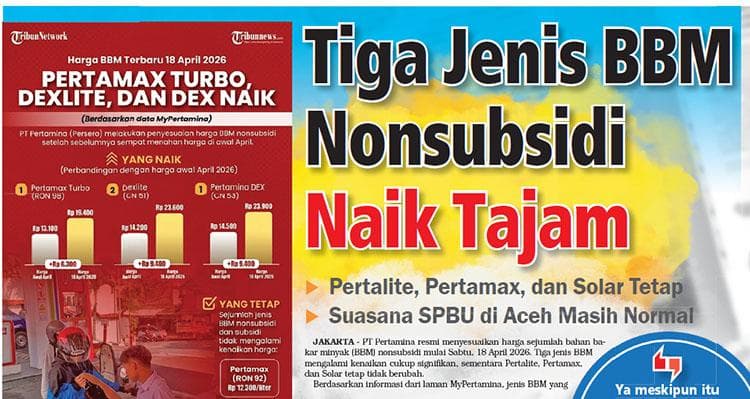 Harga BBM Nonsubsidi di Aceh Naik Tajam, Warga Khawatir Beban Bertambah