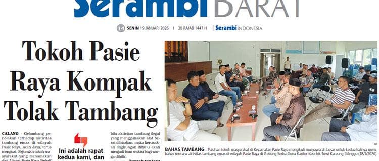 Warga Pasie Raya Kompak Tolak Tambang di Krueng Teunom, Khawatir Bencana
