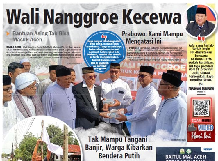 Wajar Wali Nanggroe Kecewa