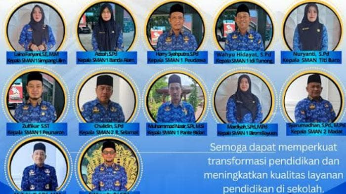 17 Kepala SMA dan SMK Aceh Timur Dilantik Pemprov, Harapkan Kualitas Pendidikan Tinggi