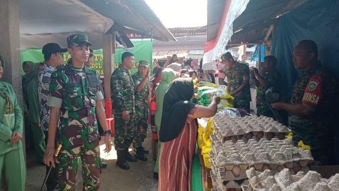 Kodim Nagan Raya Gelar Bazar Murah Bantu Warga Sambut Idul Fitri